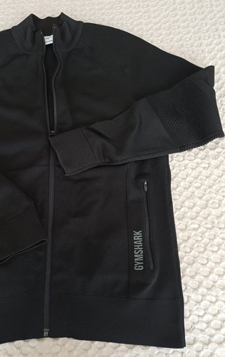 Chaqueta Gymshark Zip Negra Talla M