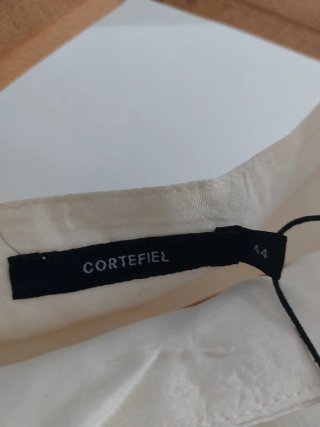 Falda larga Cortefiel beige y marrón