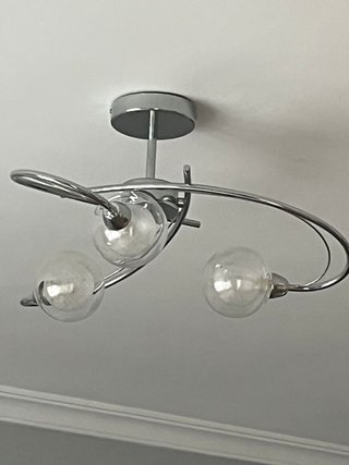 Lámpara de techo moderna metal y cristal