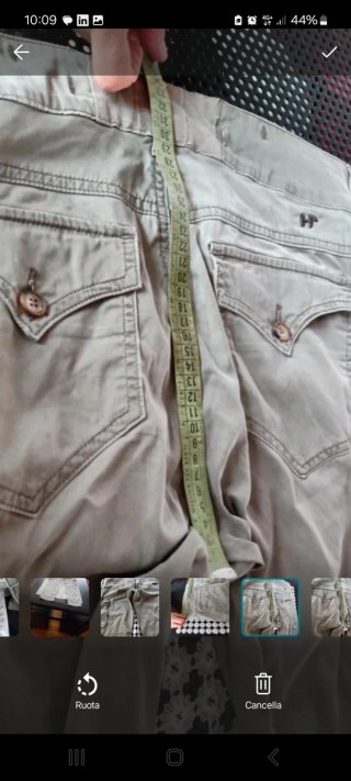 Pantaloni donna tasconi beige