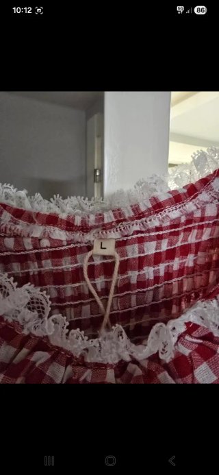 Vestido cuadros vichy rojo y blanco