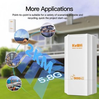 Puente WiFi exterior 5.8G hasta 2km 900 Mbps NUEVO