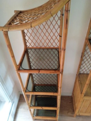 Mueble de bambú estilo Pagoda, Caña