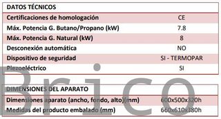 Plancha Gas Acero Rectificado Ranurada Serie 500 - PLC600RTRN