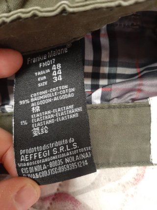 Pantaloni cargo uomo Frankie Malone verdi