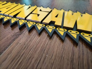 Logo manga Chainsaw Man Madera