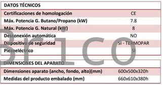 Plancha Gas Acero Rectificado Serie 500 - PLC600RT