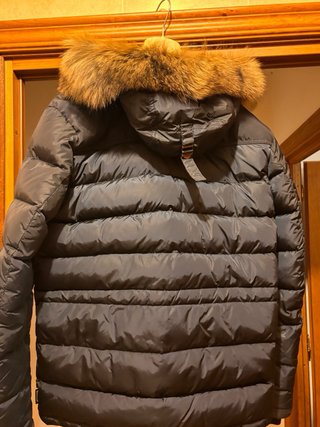 Piumino Moncler Nero con Cappuccio Pelliccia /N5