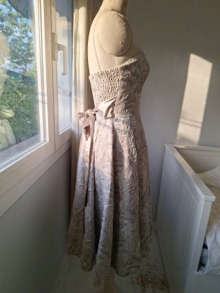 Vestido de fiesta plateado