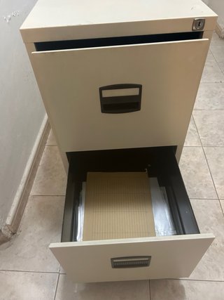 Archiviatore Metallico Beige 2 Cassetti