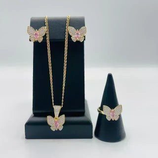 COLGANTE MARIPOSA PEQUEÑA ROSA.