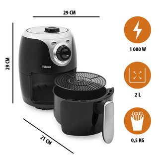 Freidora Tristar 1000W 2L Negra