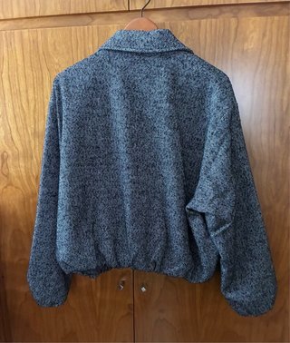 Chaqueta tweed gris y negra Talla L