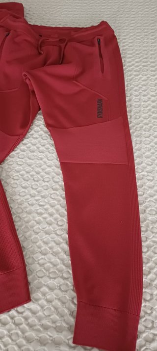 Pantalón chándal Gymshark hombre burdeos
