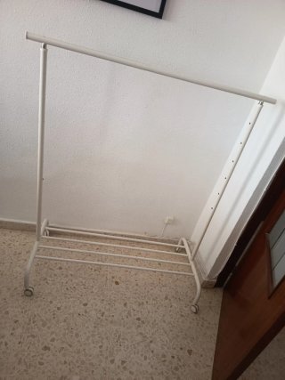 Burra perchero metálico blanco