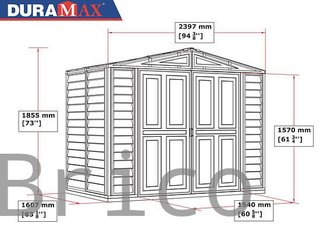 Caseta PVC Duramate III 160x239x185 cm - Duramax