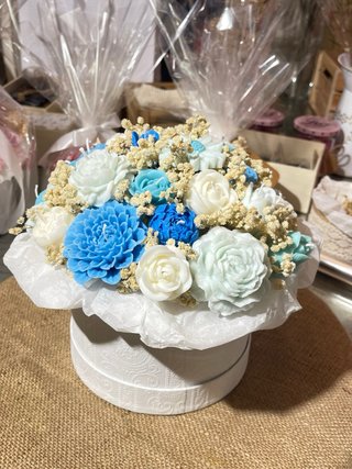 Bouquet de flores de cera perfumada