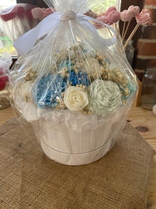 Bouquet de flores de cera perfumada