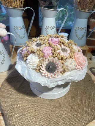 Bouquet de flores de cera perfumada