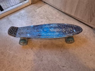 Monopatín skate Penny Board Azul + Protecciones