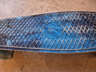 Monopatín skate Penny Board Azul + Protecciones
