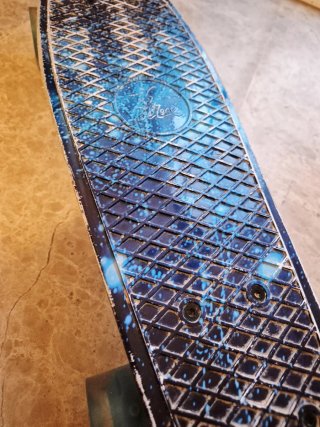 Monopatín skate Penny Board Azul + Protecciones