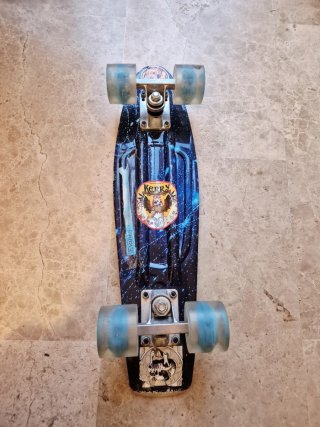 Monopatín skate Penny Board Azul + Protecciones