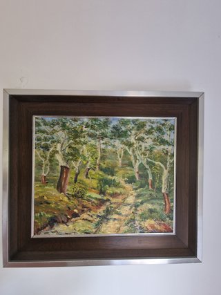 Óleo sobre tela paisaje bosque de surros.