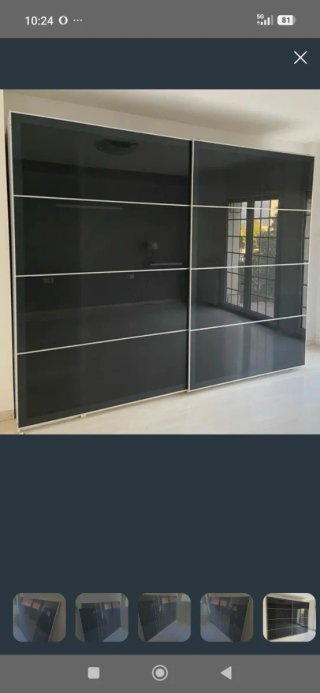Puertas de armario correderas negras