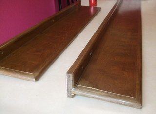 ESTANTERÍA DE 1'42 METROS FORMA T FORRADA EN NOGAL