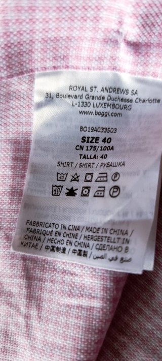 Camicia Boggi Milano Uomo Cotone Rosa
