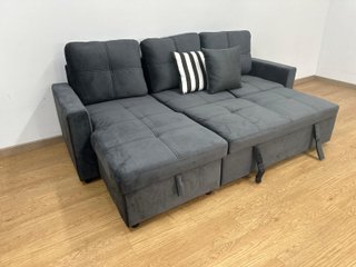 Sofá Cama Pau Gris con Arcón Reversible