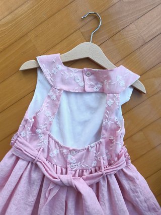 Vestido rosa eventos niña