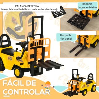 Toro Eléctrico Infantil carretilla elevadora niños