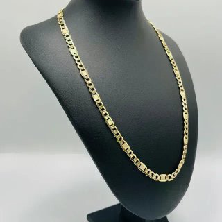 Cadena Figaro Labrada 3x1 Oro