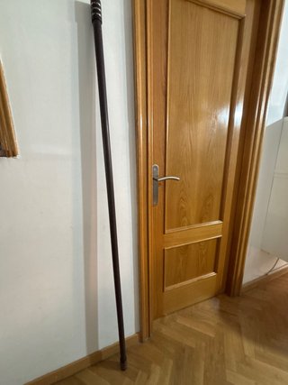 Barra cortina 160cm wengé con soportes