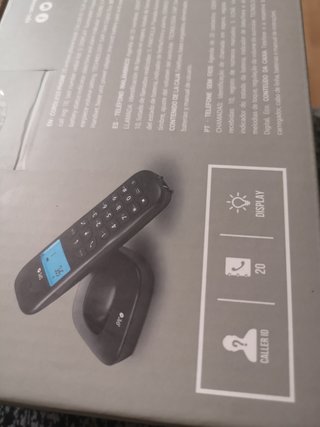 Teléfono Fijo inalámbrico con pantalla iluminada