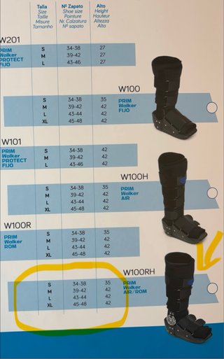 Bota Walker Ortopédica Descarga Tibio-Tarsiana