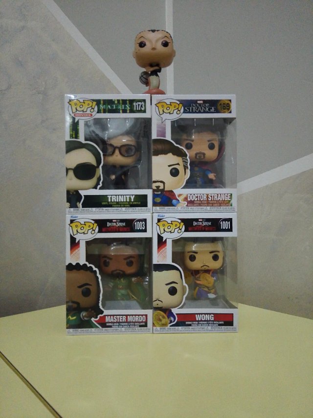 Lote Funko Pop Doctor Strange, Matrix y Space Jam