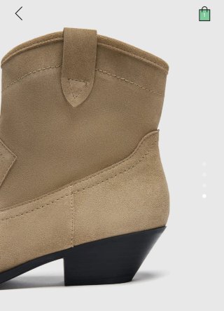 Botín Cowboy Piel Pull&Bear Talla 39