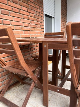 Tavolo e 4 Sedie da Giardino Acacia Ikea Applaro