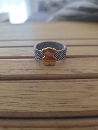Anillo Tous Oso Dorado y Plateado