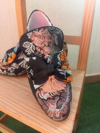 Traje de Fallera Negro Multicolor