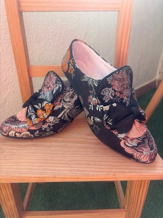 Traje de Fallera Negro Multicolor