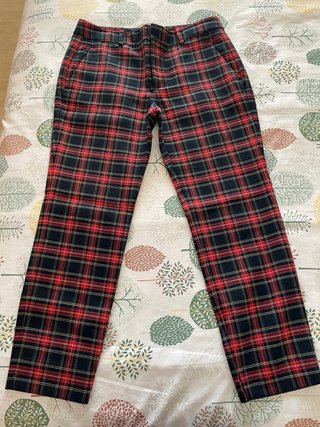 Pantalón cuadros Zara Talla M