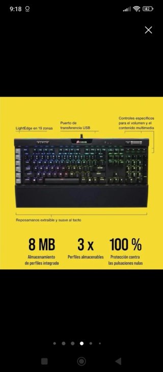 Teclado Corsair K95 RGB Platinum Gaming