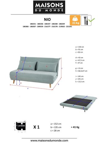 Sofá Cama Nio Maisons du Monde