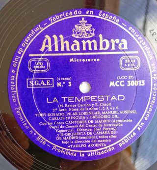 Dos discos de pizarra de La Tempestad