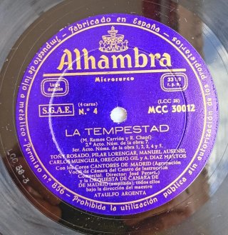 Dos discos de pizarra de La Tempestad