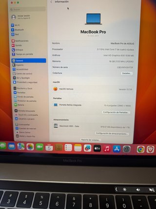 MacBook Pro 2017 Plata/Gris Espacial